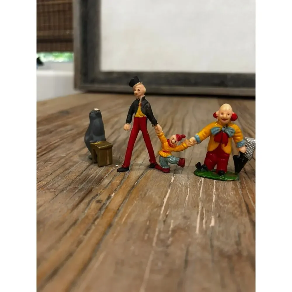 Vintage Circus Cake Toppers Decorations Clowns Animals Mini Figures Mixed Lot